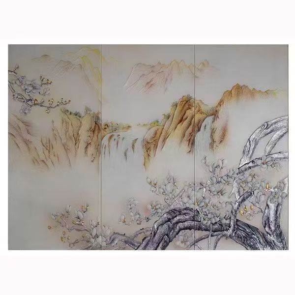 可定制山水画玻璃