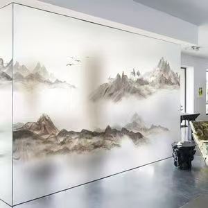 可定制山水画玻璃