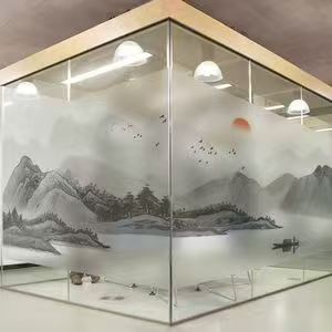 可定制山水画玻璃